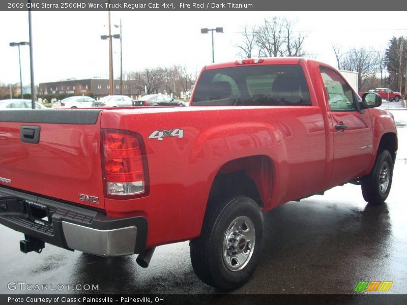 Fire Red / Dark Titanium 2009 GMC Sierra 2500HD Work Truck Regular Cab 4x4