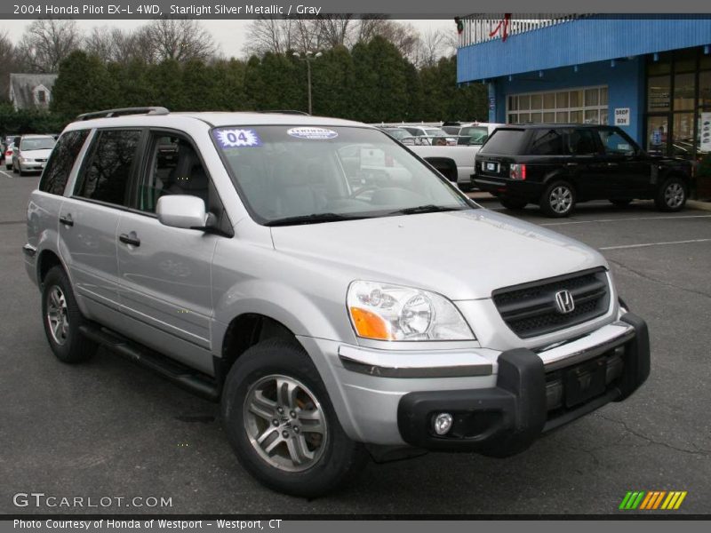 Starlight Silver Metallic / Gray 2004 Honda Pilot EX-L 4WD