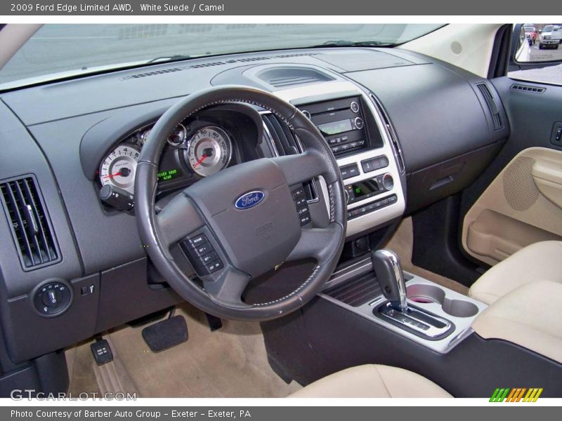 White Suede / Camel 2009 Ford Edge Limited AWD