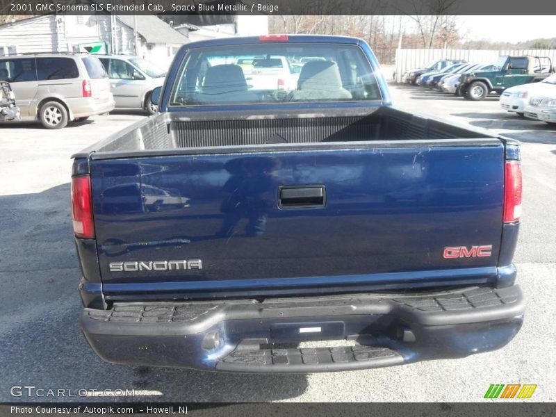 Space Blue Metallic / Beige 2001 GMC Sonoma SLS Extended Cab