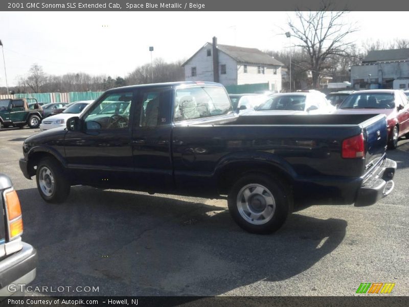 Space Blue Metallic / Beige 2001 GMC Sonoma SLS Extended Cab