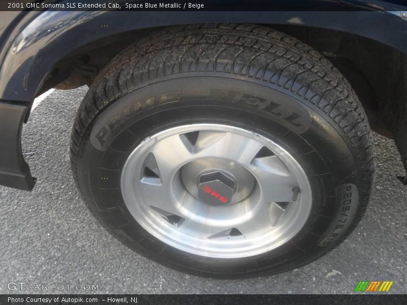 Space Blue Metallic / Beige 2001 GMC Sonoma SLS Extended Cab