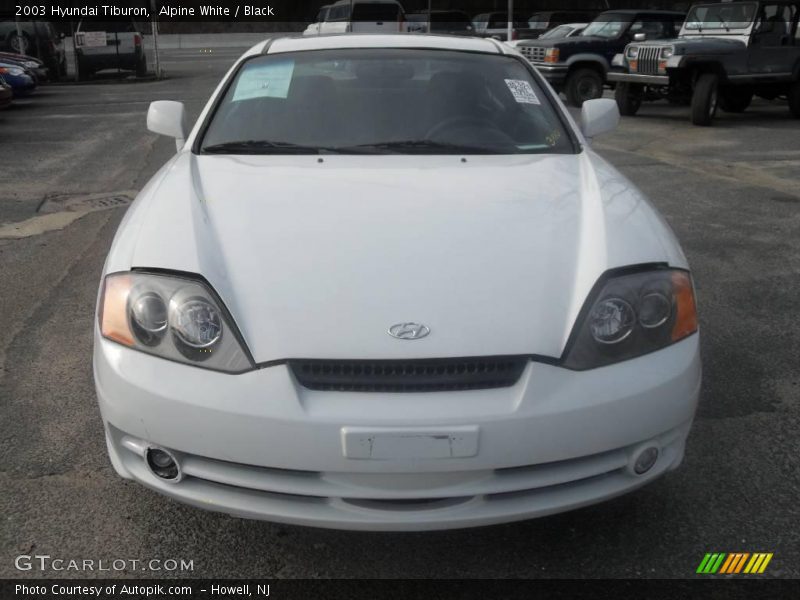 Alpine White / Black 2003 Hyundai Tiburon
