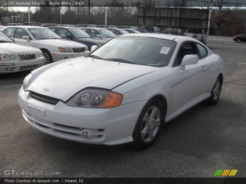 Alpine White / Black 2003 Hyundai Tiburon