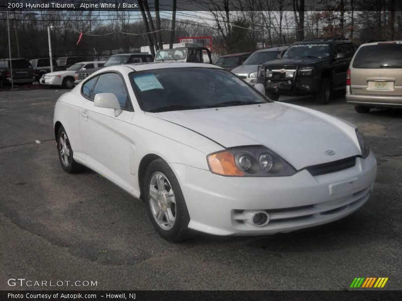 Alpine White / Black 2003 Hyundai Tiburon