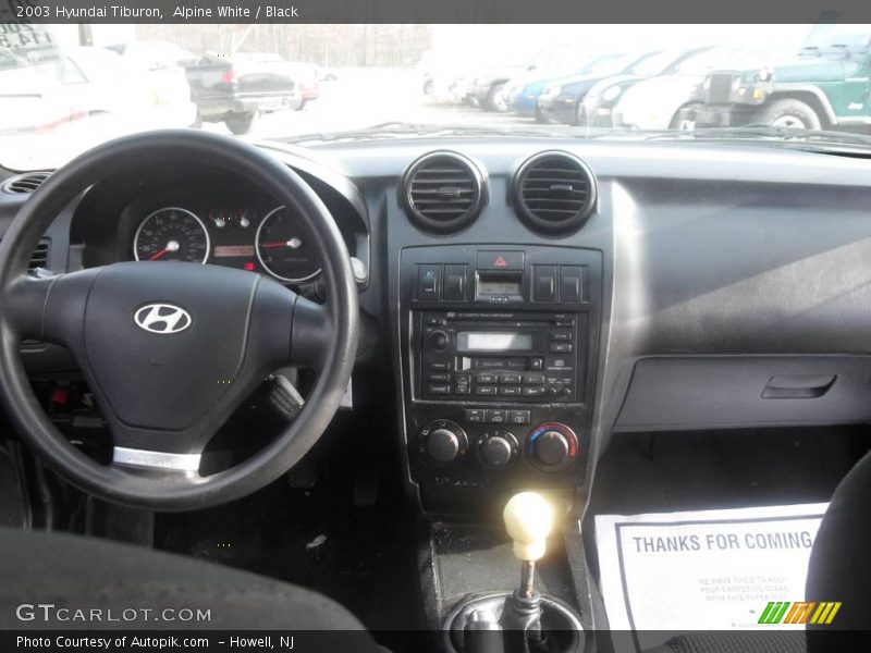 Alpine White / Black 2003 Hyundai Tiburon