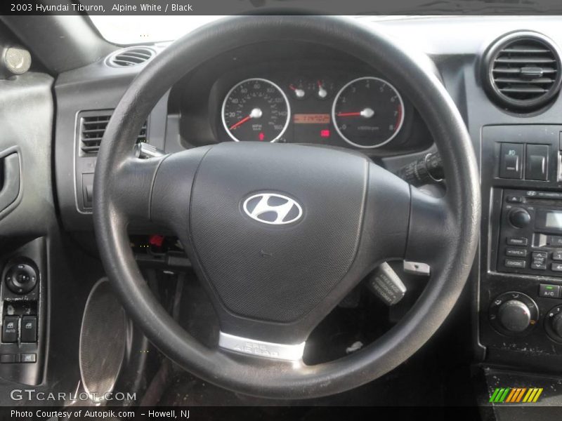 Alpine White / Black 2003 Hyundai Tiburon