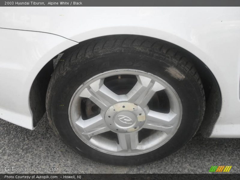 Alpine White / Black 2003 Hyundai Tiburon