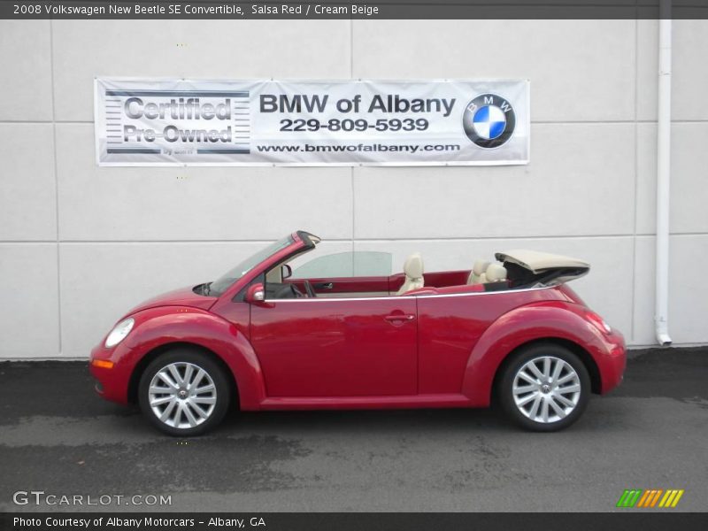 Salsa Red / Cream Beige 2008 Volkswagen New Beetle SE Convertible