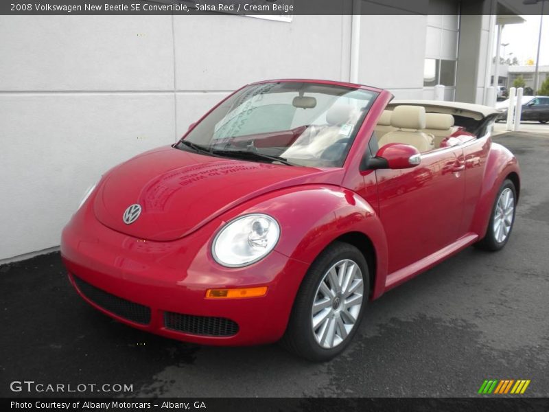 Salsa Red / Cream Beige 2008 Volkswagen New Beetle SE Convertible