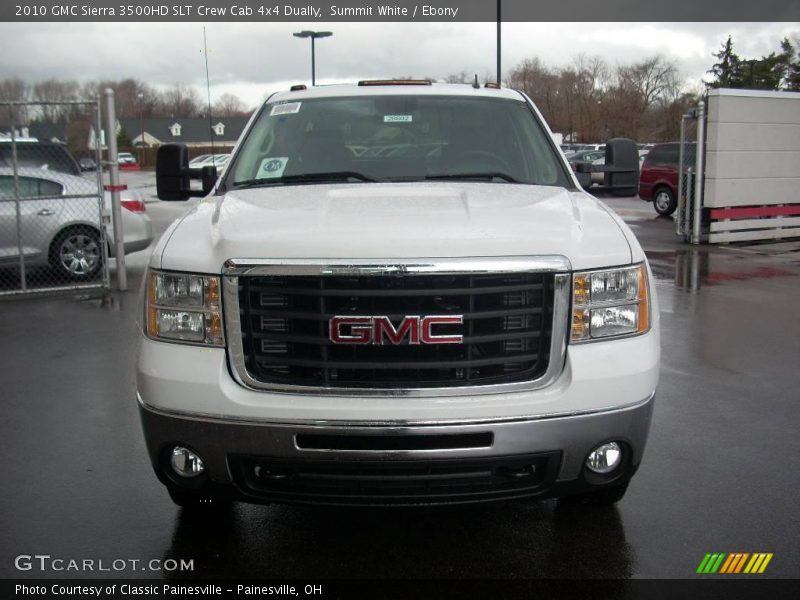 Summit White / Ebony 2010 GMC Sierra 3500HD SLT Crew Cab 4x4 Dually