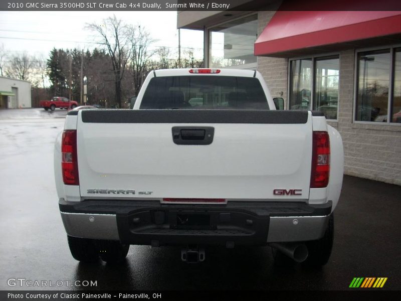 Summit White / Ebony 2010 GMC Sierra 3500HD SLT Crew Cab 4x4 Dually