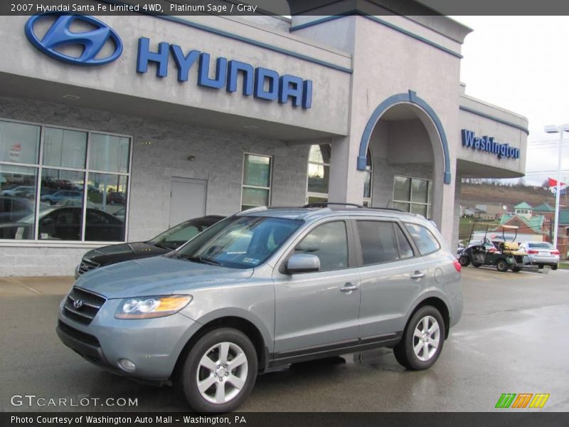 Platinum Sage / Gray 2007 Hyundai Santa Fe Limited 4WD