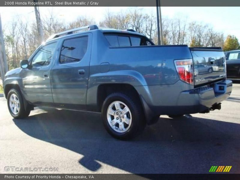 Steel Blue Metallic / Gray 2008 Honda Ridgeline RTL