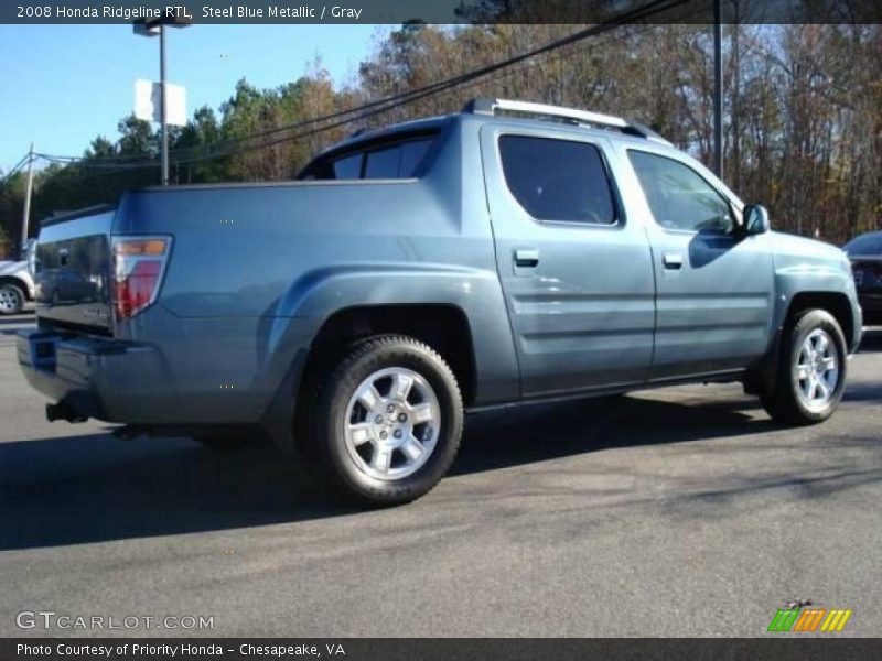 Steel Blue Metallic / Gray 2008 Honda Ridgeline RTL