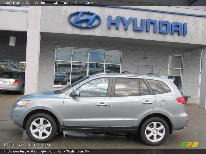 Platinum Sage / Gray 2007 Hyundai Santa Fe Limited 4WD