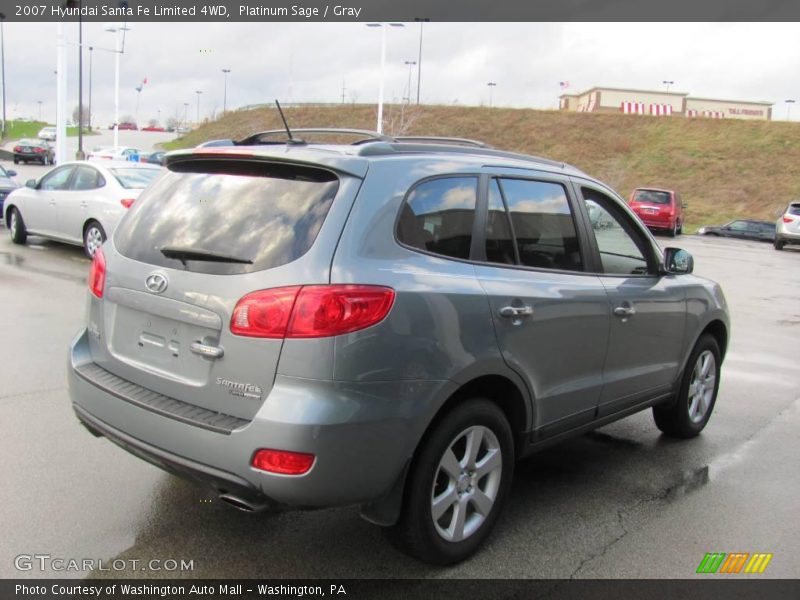 Platinum Sage / Gray 2007 Hyundai Santa Fe Limited 4WD