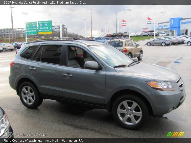 Platinum Sage / Gray 2007 Hyundai Santa Fe Limited 4WD