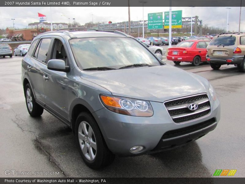 Platinum Sage / Gray 2007 Hyundai Santa Fe Limited 4WD