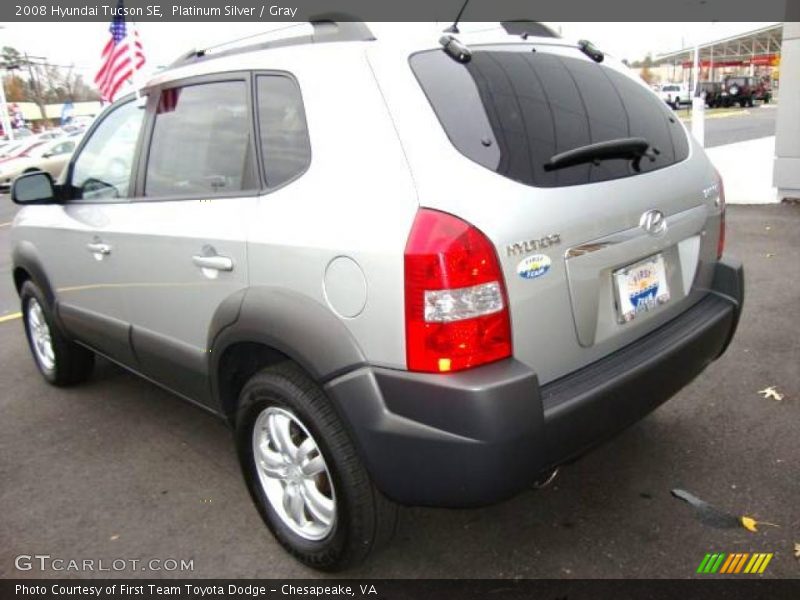 Platinum Silver / Gray 2008 Hyundai Tucson SE