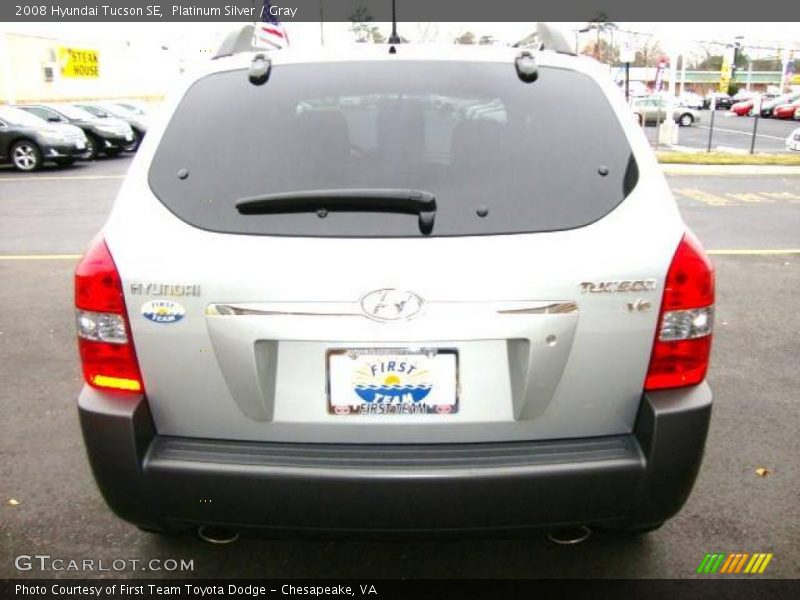 Platinum Silver / Gray 2008 Hyundai Tucson SE
