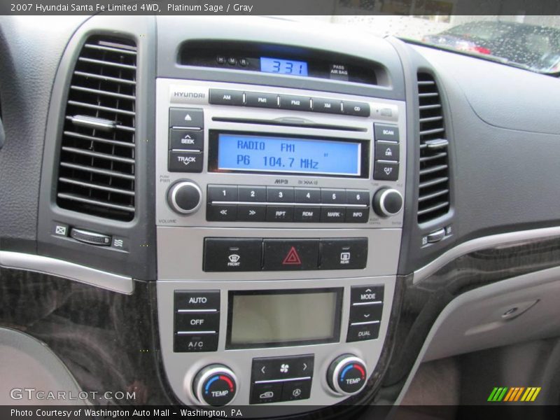 Platinum Sage / Gray 2007 Hyundai Santa Fe Limited 4WD