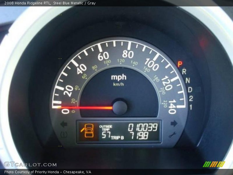 Steel Blue Metallic / Gray 2008 Honda Ridgeline RTL