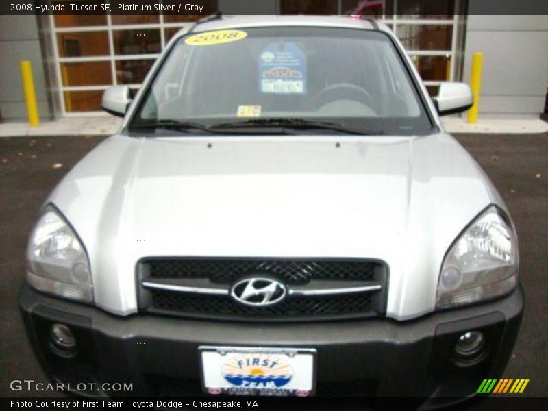 Platinum Silver / Gray 2008 Hyundai Tucson SE