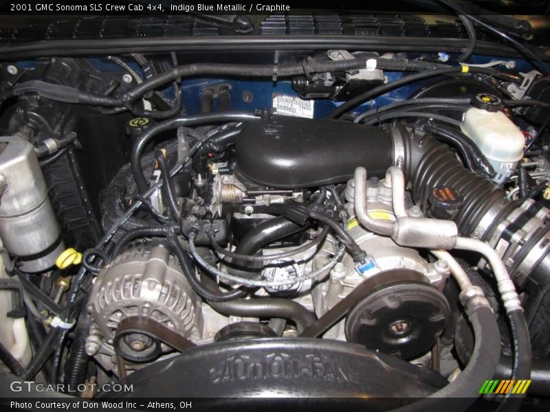 Indigo Blue Metallic / Graphite 2001 GMC Sonoma SLS Crew Cab 4x4