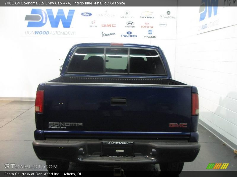 Indigo Blue Metallic / Graphite 2001 GMC Sonoma SLS Crew Cab 4x4