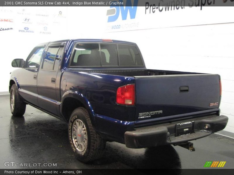 Indigo Blue Metallic / Graphite 2001 GMC Sonoma SLS Crew Cab 4x4