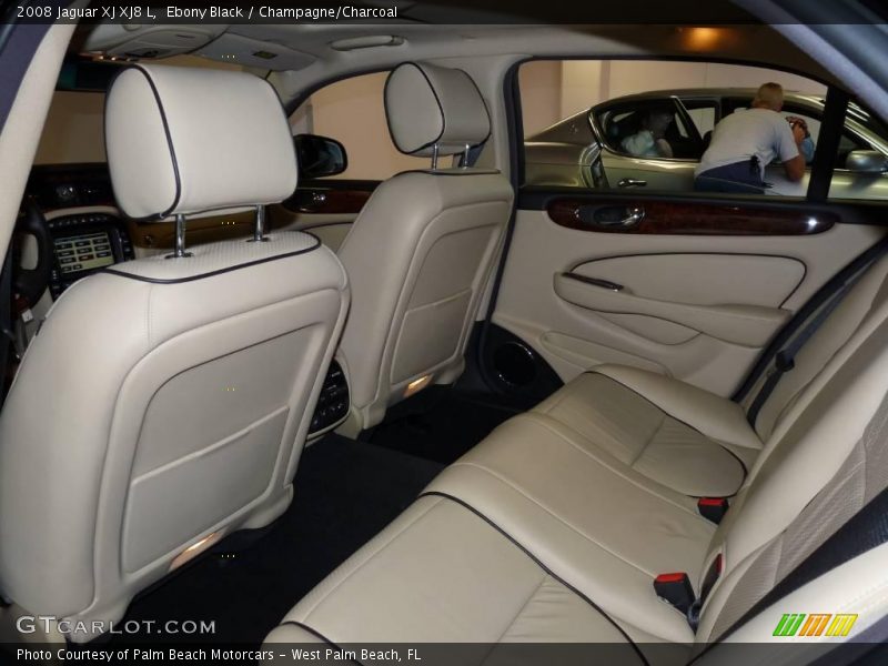 Ebony Black / Champagne/Charcoal 2008 Jaguar XJ XJ8 L