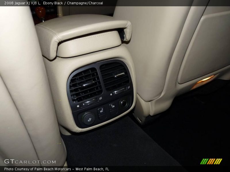 Ebony Black / Champagne/Charcoal 2008 Jaguar XJ XJ8 L