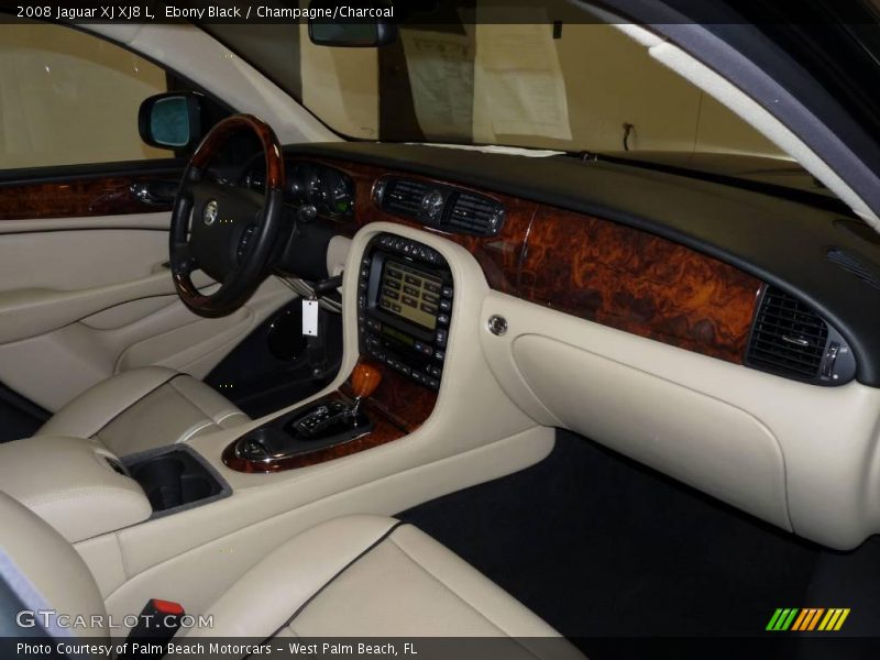 Ebony Black / Champagne/Charcoal 2008 Jaguar XJ XJ8 L