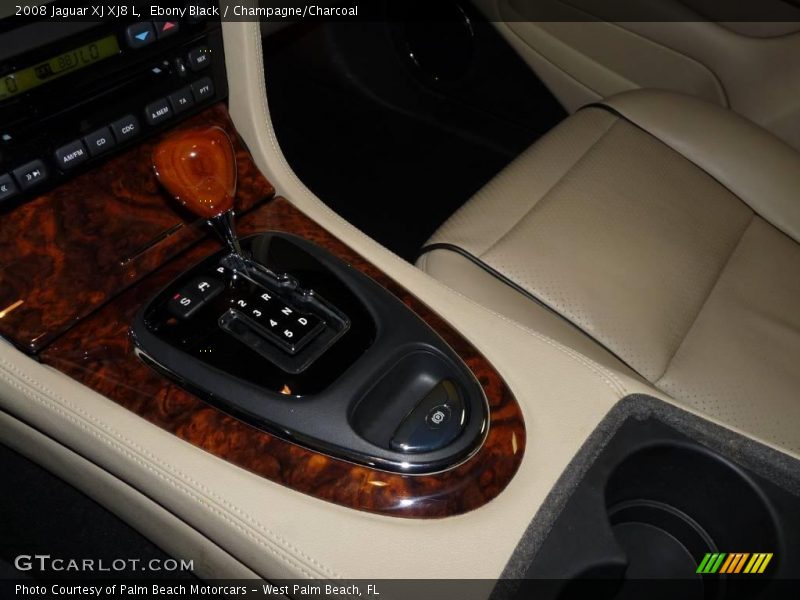 Ebony Black / Champagne/Charcoal 2008 Jaguar XJ XJ8 L