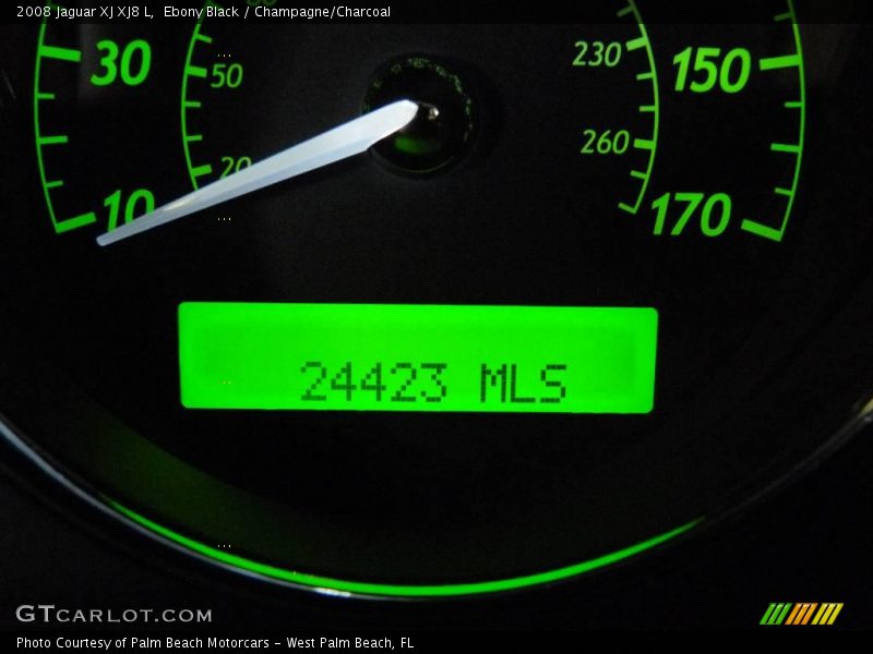 Ebony Black / Champagne/Charcoal 2008 Jaguar XJ XJ8 L