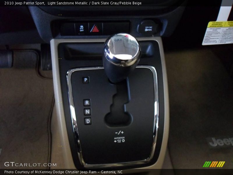 Light Sandstone Metallic / Dark Slate Gray/Pebble Beige 2010 Jeep Patriot Sport