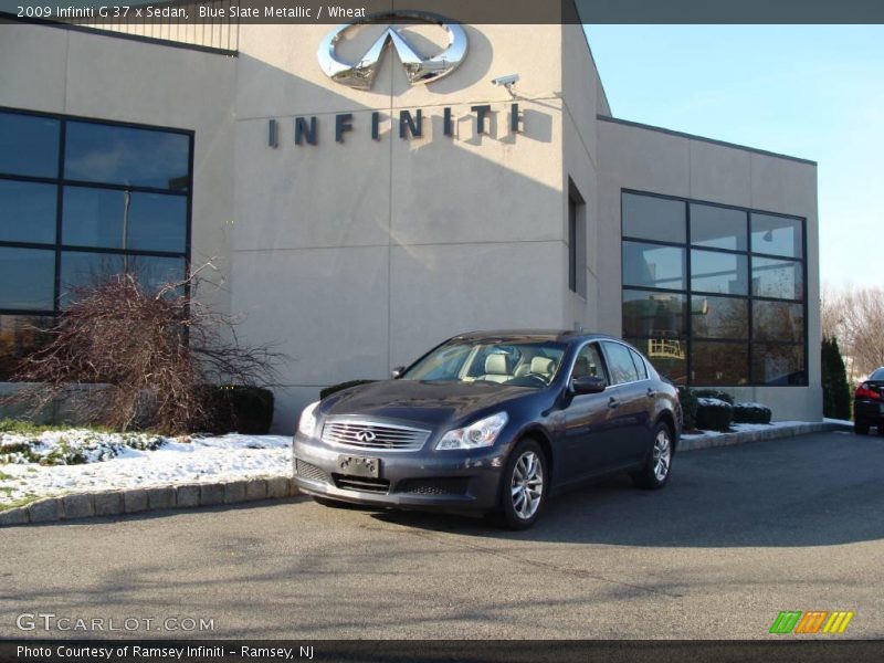 Blue Slate Metallic / Wheat 2009 Infiniti G 37 x Sedan