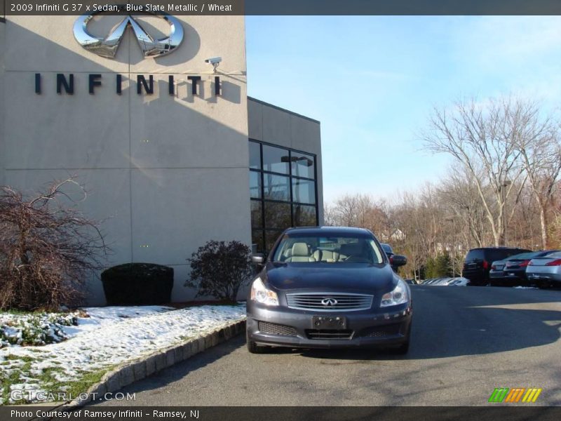 Blue Slate Metallic / Wheat 2009 Infiniti G 37 x Sedan
