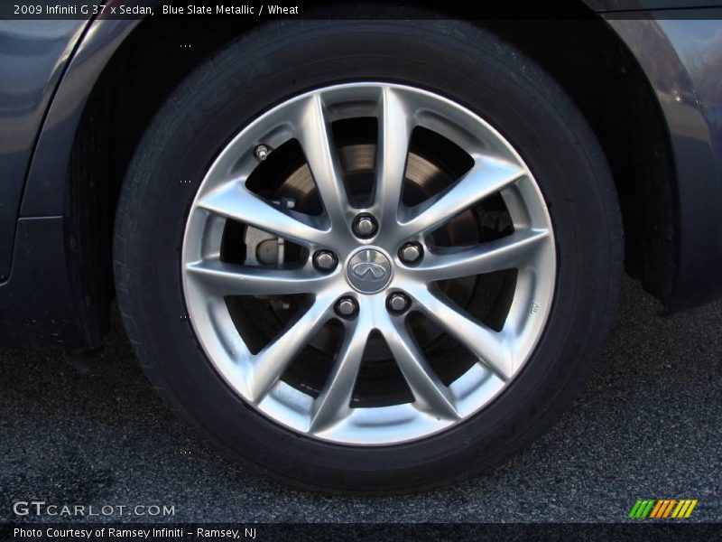 Blue Slate Metallic / Wheat 2009 Infiniti G 37 x Sedan