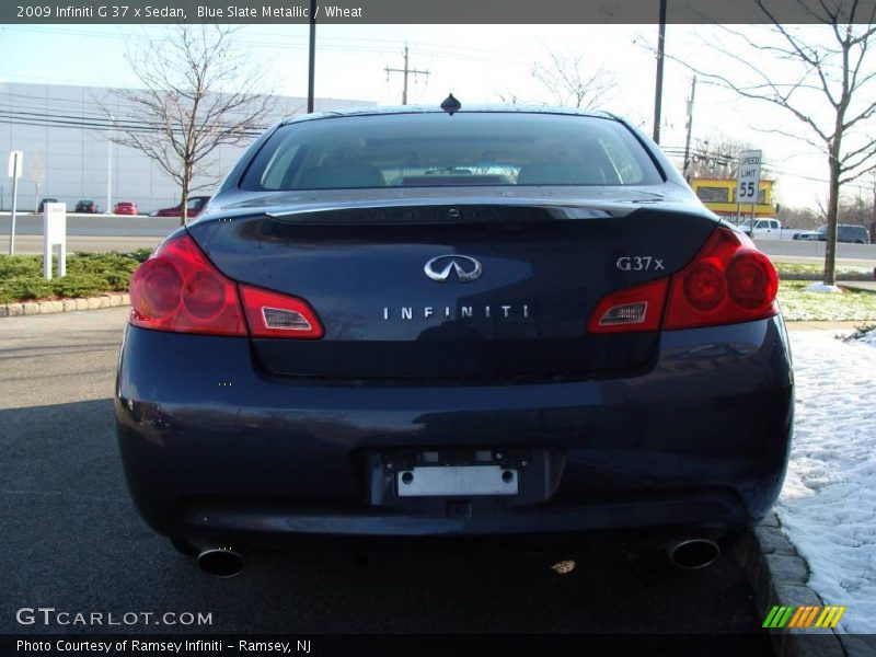 Blue Slate Metallic / Wheat 2009 Infiniti G 37 x Sedan