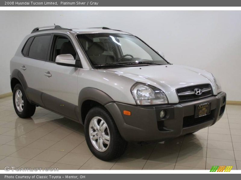 Platinum Silver / Gray 2008 Hyundai Tucson Limited