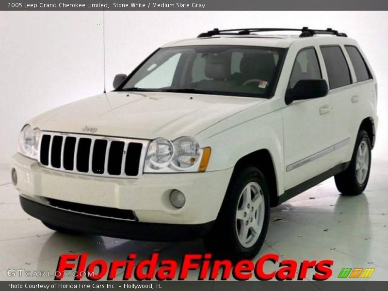 Stone White / Medium Slate Gray 2005 Jeep Grand Cherokee Limited