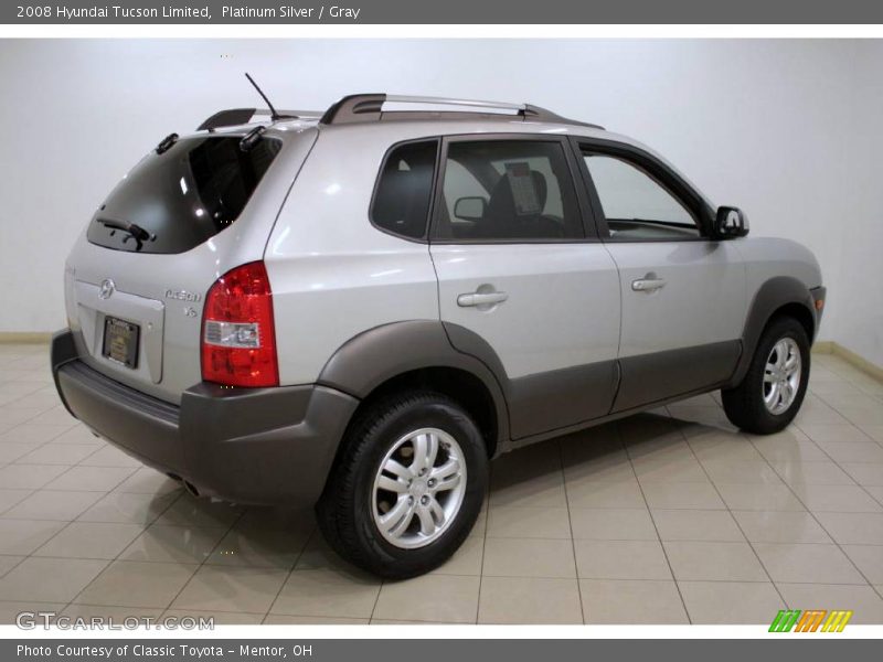 Platinum Silver / Gray 2008 Hyundai Tucson Limited