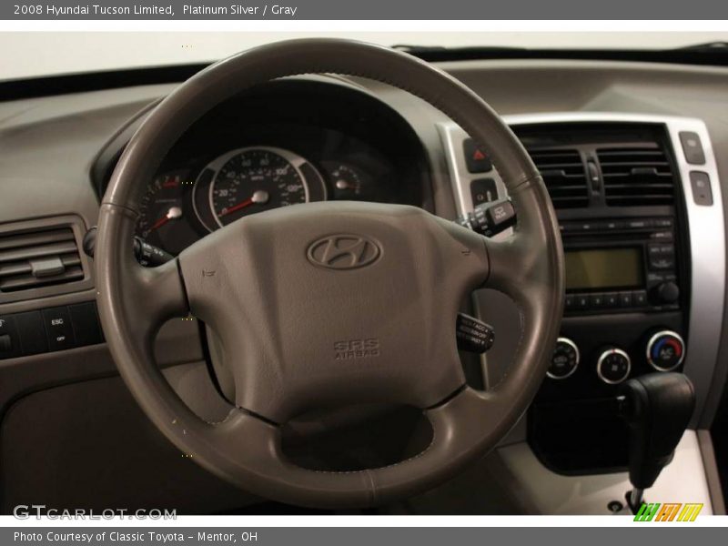 Platinum Silver / Gray 2008 Hyundai Tucson Limited