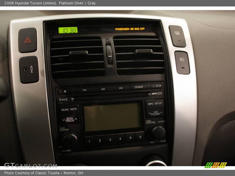 Platinum Silver / Gray 2008 Hyundai Tucson Limited