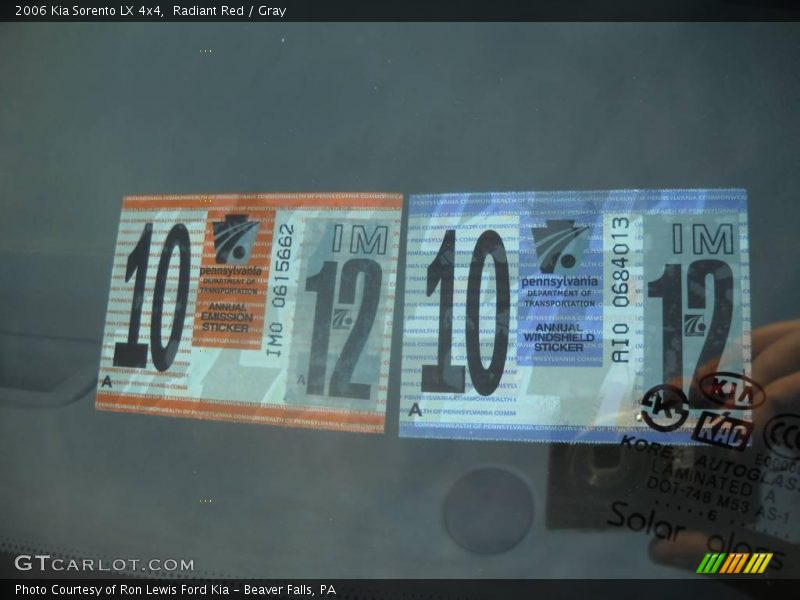 Radiant Red / Gray 2006 Kia Sorento LX 4x4