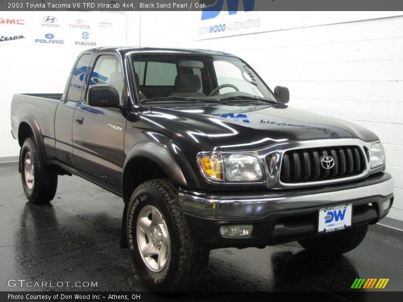 Black Sand Pearl / Oak 2003 Toyota Tacoma V6 TRD Xtracab 4x4