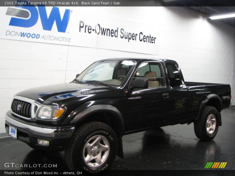 Black Sand Pearl / Oak 2003 Toyota Tacoma V6 TRD Xtracab 4x4