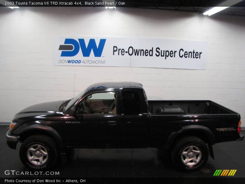 Black Sand Pearl / Oak 2003 Toyota Tacoma V6 TRD Xtracab 4x4